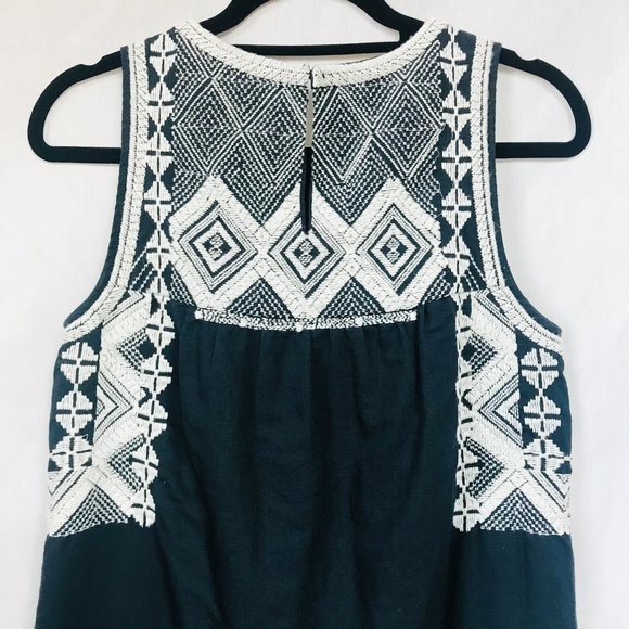 Madewell Onyx Embroidered Stitchtake Boho Dress - Picture 10 of 14